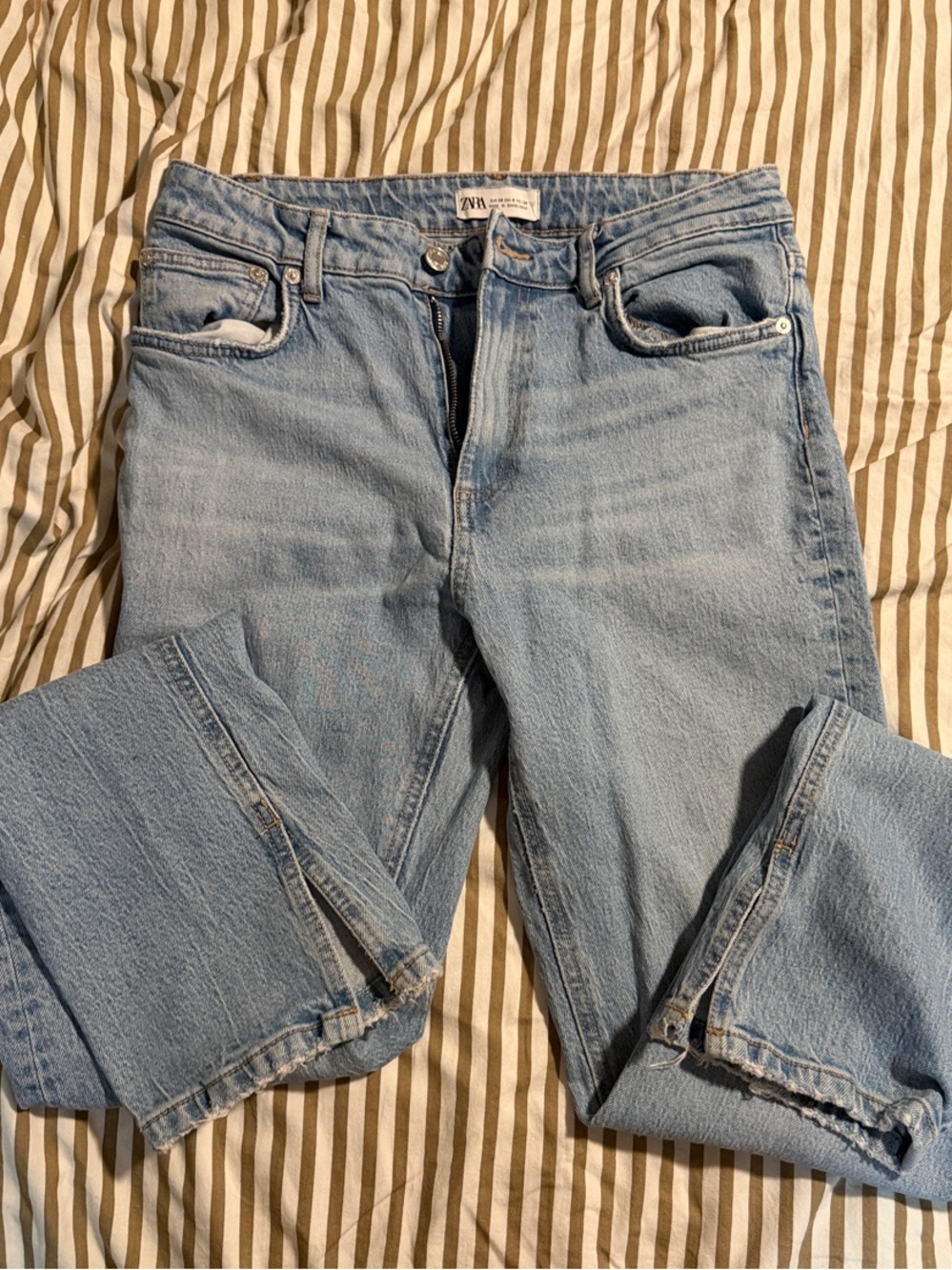 Zara Light Blue Straight Leg Women's Jeans